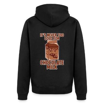 It's Never Too Cold For Chocolate Milk 2 - Unisex Premium Organic Zip Hoodie - black - Back - Nico (187cm)