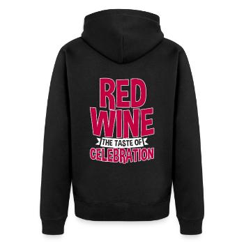 Vin rouge Le goût de la fête - Veste à capuche bio Premium Unisexe - noir - Dos - Nico (187cm)