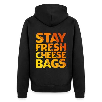 Stay Fresh Cheese Bags 38 - Veste à capuche bio Premium Unisexe - noir - Dos - Nico (187cm)