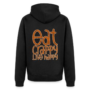 Mangez Crappy Live Happy 3 - Veste à capuche bio Premium Unisexe - noir - Dos - Nico (187cm)