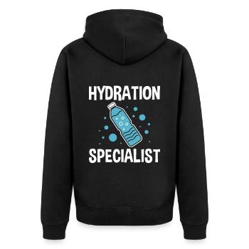 Spécialiste de l’hydratation 4 - Veste à capuche bio Premium Unisexe - noir - Dos - Nico (187cm)