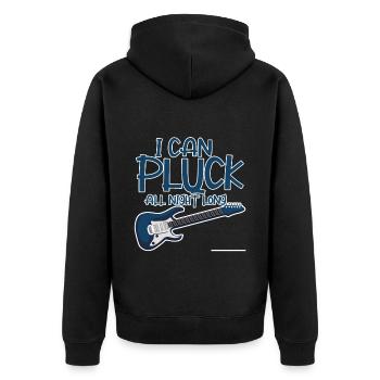 I Can Pluck All Night Long 4 - Unisex Premium Bio Zip Hoodie - Schwarz - Hinten - Nico (187cm)