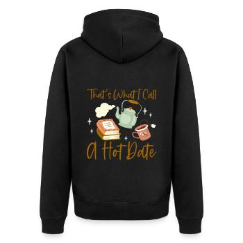 That's What I Call A Hot Date 2 - Unisex Premium Bio Zip Hoodie - Schwarz - Hinten - Nico (187cm)
