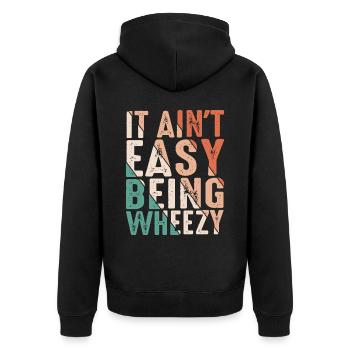 Ce n’est pas facile d’être Wheezy 17 - Veste à capuche bio Premium Unisexe - noir - Dos - Nico (187cm)