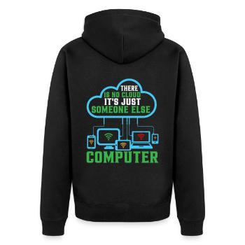 There Is No Cloud 17 - Unisex Premium Organic Zip Hoodie - black - Back - Nico (187cm)