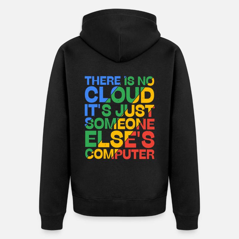 There Is No Cloud 19 - Unisex Premium Bio Zip Hoodie - Schwarz