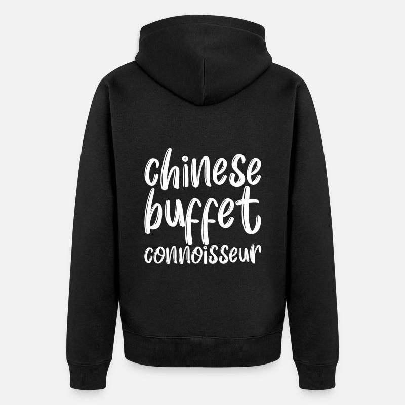 Connaisseur de buffet chinois - Veste à capuche bio Premium Unisexe - noir