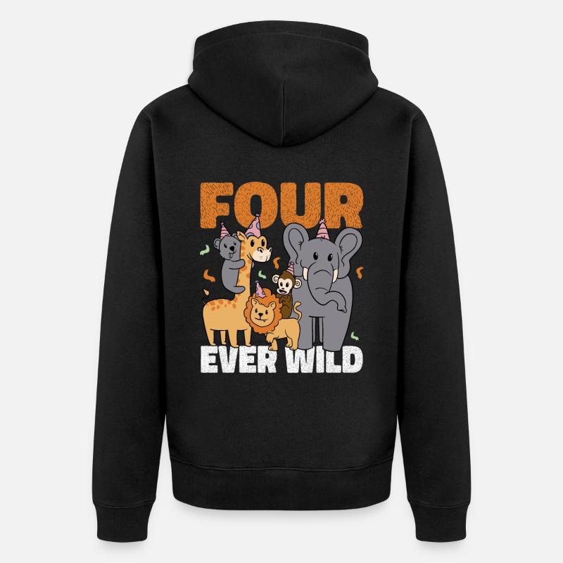 Quatre Ever Wild 48 - Veste à capuche bio Premium Unisexe - noir