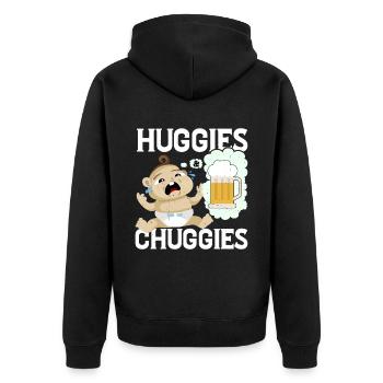 Huggies & Chuggies 30 - Veste à capuche bio Premium Unisexe - noir - Dos - Nico (187cm)