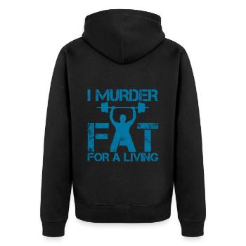 I Murder Fat For A Living 4 - Veste à capuche bio Premium Unisexe - noir - Dos - Nico (187cm)