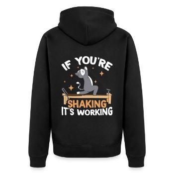 Si vous tremblez, ça marche 2 - Veste à capuche bio Premium Unisexe - noir - Dos - Nico (187cm)