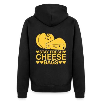 Stay Fresh Cheese Bags 45 - Veste à capuche bio Premium Unisexe - noir - Dos - Nico (187cm)
