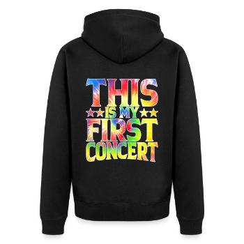 C’est mon premier concert 51 - Veste à capuche bio Premium Unisexe - noir - Dos - Nico (187cm)
