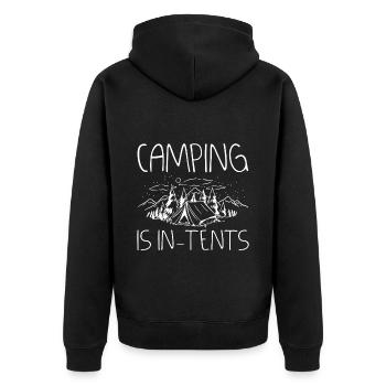 Le camping est dans des tentes 4 - Veste à capuche bio Premium Unisexe - noir - Dos - Nico (187cm)