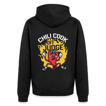 Chili Cook Off Judge 24 - Unisex Premium Organic Zip Hoodie - black - Back - Nico (187cm)