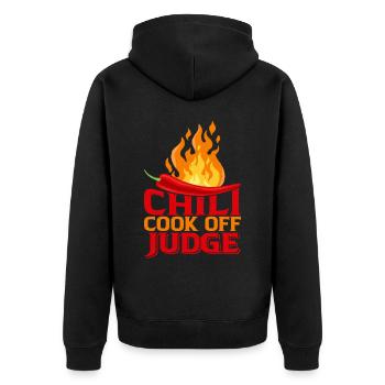 Chili Cook Off Judge 23 - Unisex Premium Organic Zip Hoodie - black - Back - Nico (187cm)