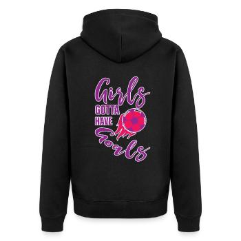 Les filles doivent avoir des objectifs 2 - Veste à capuche bio Premium Unisexe - noir - Dos - Nico (187cm)