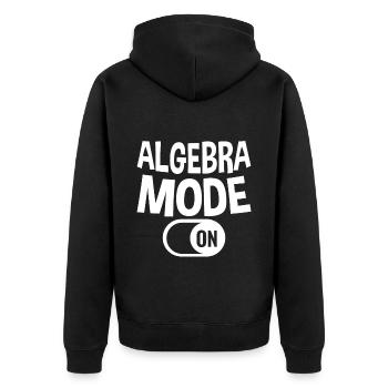 Mode algèbre sur 2 - Veste à capuche bio Premium Unisexe - noir - Dos - Nico (187cm)