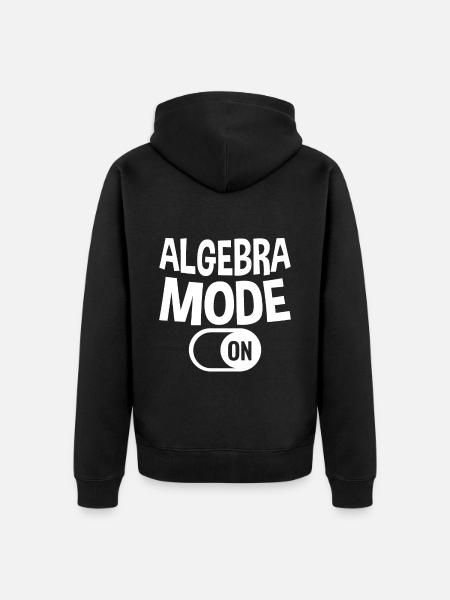 Algebra Mode On 2 - Unisex Premium Organic Zip Hoodie - black