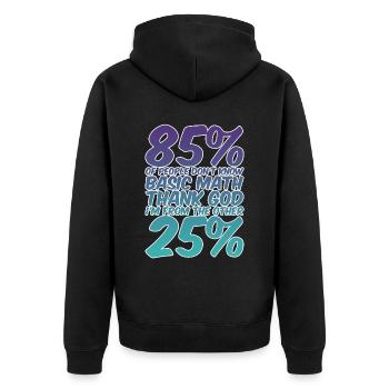 85% Of People Don't Know Basic Math 2 - Unisex Premium Bio Zip Hoodie - Schwarz - Hinten - Nico (187cm)