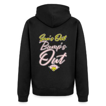 Sun's Out Bump's Out 4 - Unisex Premium Organic Zip Hoodie - black - Back - Nico (187cm)