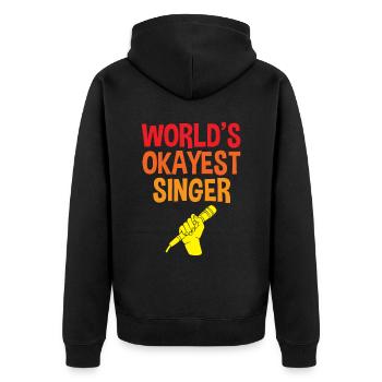 World’s Okest Singer 4 - Veste à capuche bio Premium Unisexe - noir - Dos - Nico (187cm)