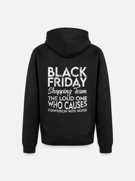 Black Friday Shopping Team 3 - Unisex Premium Organic Zip Hoodie - black
