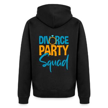 Divorce Party Squad 4 - Unisex Premium Bio Zip Hoodie - Schwarz - Hinten - Nico (187cm)