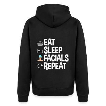 Manger dormir Soins du visage Répéter 2 - Veste à capuche bio Premium Unisexe - noir - Dos - Nico (187cm)