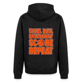 Steal Ball Breakaway Score Répéter 2 - Veste à capuche bio Premium Unisexe - noir - Dos - Nico (187cm)