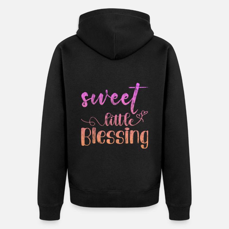 Douce petite bénédiction 3 - Veste à capuche bio Premium Unisexe - noir