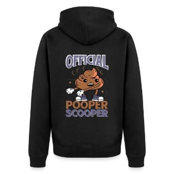 Pooper Scooper officiel 31 - Veste à capuche bio Premium Unisexe - noir - Dos - Nico (187cm)