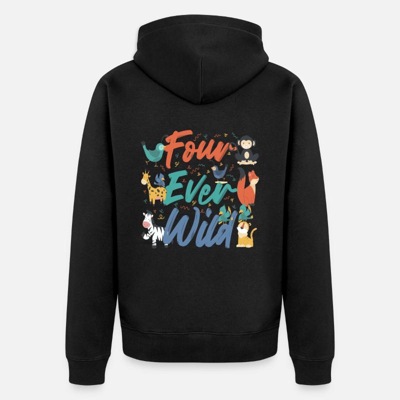 Quatre Ever Wild 51 - Veste à capuche bio Premium Unisexe - noir