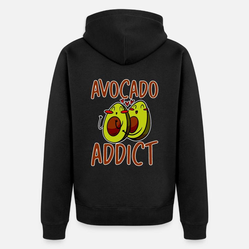 Accro à l’avocat 4 - Veste à capuche bio Premium Unisexe - noir