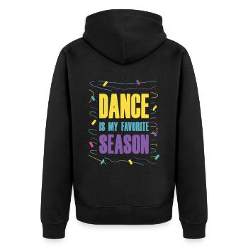 La danse est ma saison 4 préférée - Veste à capuche bio Premium Unisexe - noir - Dos - Nico (187cm)
