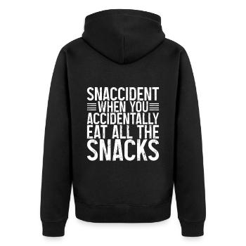 Snaccident, quand vous mangez toutes les collations 3 - Veste à capuche bio Premium Unisexe - noir - Dos - Nico (187cm)