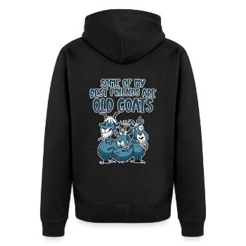 Some Of My Best Friends Are Old Goats 4 - Unisex Premium Bio Zip Hoodie - Schwarz - Hinten - Nico (187cm)