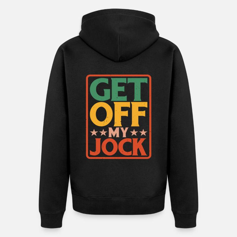 Descends de mon Jock 4 - Veste à capuche bio Premium Unisexe - noir