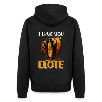 Je t’aime Elote 4 - Veste à capuche bio Premium Unisexe - noir - Dos - Nico (187cm)