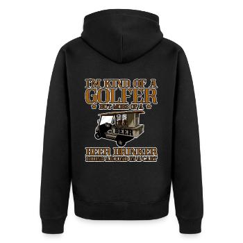 I'm Kind Of A Golfer But More Of A Beer Drinker 2 - Unisex Premium Organic Zip Hoodie - black - Back - Nico (187cm)