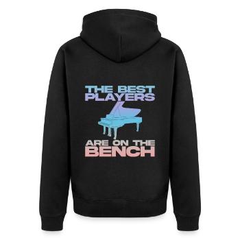 Les meilleurs joueurs sont sur le banc 4 - Veste à capuche bio Premium Unisexe - noir - Dos - Nico (187cm)