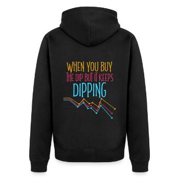 Lorsque vous achetez la trempette mais qu’elle continue à plonger 4 - Veste à capuche bio Premium Unisexe - noir - Dos - Nico (187cm)