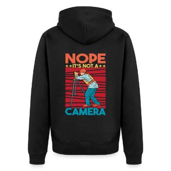 Non, ce n’est pas un appareil photo - Veste à capuche bio Premium Unisexe - noir - Dos - Nico (187cm)