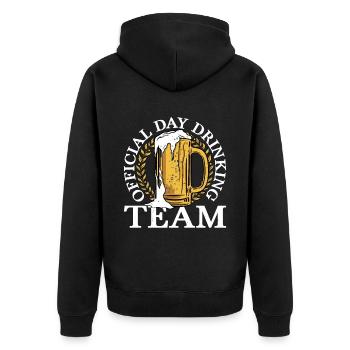 Équipe officielle de consommation d’alcool 3 - Veste à capuche bio Premium Unisexe - noir - Dos - Nico (187cm)