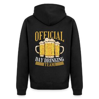 Équipe officielle de consommation d’alcool 2 - Veste à capuche bio Premium Unisexe - noir - Dos - Nico (187cm)