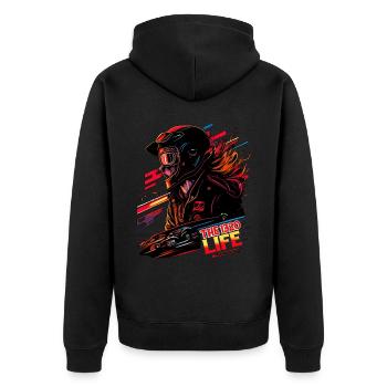 Le 1320 Life 10 - Veste à capuche bio Premium Unisexe - noir - Dos - Nico (187cm)