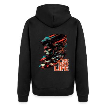 La vie 1320 9 - Veste à capuche bio Premium Unisexe - noir - Dos - Nico (187cm)