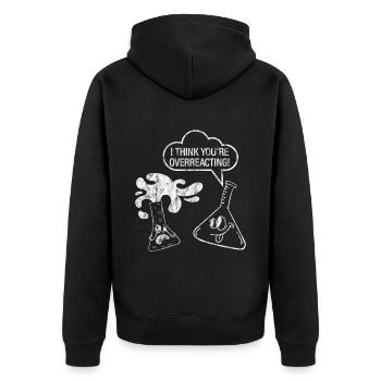 Je pense que vous réagissez de manière excessive 3 - Veste à capuche bio Premium Unisexe - noir - Dos - Nico (187cm)