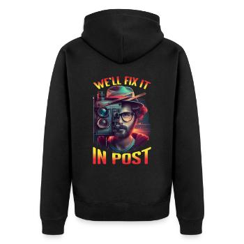 Nous allons le réparer dans Post 24 - Veste à capuche bio Premium Unisexe - noir - Dos - Nico (187cm)