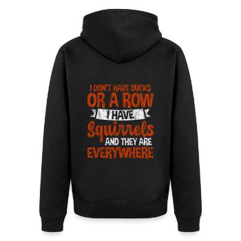 Je n’ai pas de canards ou de rangée 3 - Veste à capuche bio Premium Unisexe - noir - Dos - Nico (187cm)